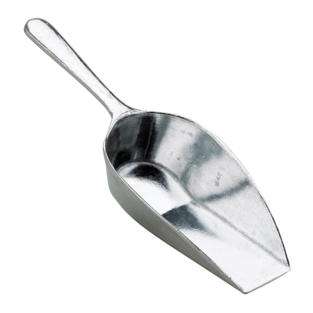 King Tex Harold Import Silver Aluminum Flat Bottom Scoop 504